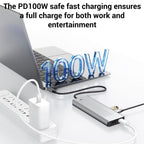 8 in 1 HUB USB-C to M.2 SSD Enclosure + HDTV + 2 x USB 3.2+ Audio + PD + SD/TF Card Reader, 8 in 1 with USB 3.2 + USB 3.2