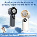 WD-01 Mini Ice Cooling Handheld Fan with Digital Display