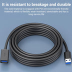WG138 USB 3.0 Male to Female Extension Cable Extended Data Transfer Cord for Computer U-disk Mouse, 0.3m, 0.5m, 1m, 1.5m, 2m, 3m, 5m