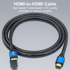 HDMI 2.0 High-Speed 4K Ultra HD Gold-Plated Connection HDTV Video Cable, 0.5m, 1m, 1.5m, 2m, 3m, 5m, 10m, 15m, 20m