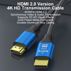 HDMI 2.0 High-Speed 4K Ultra HD Gold-Plated Connection HDTV Video Cable, 0.5m, 1m, 1.5m, 2m, 3m, 5m, 10m, 15m, 20m
