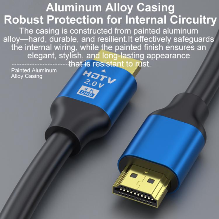 HDMI 2.0 High-Speed 4K Ultra HD Gold-Plated Connection HDTV Video Cable, 0.5m, 1m, 1.5m, 2m, 3m, 5m, 10m, 15m, 20m