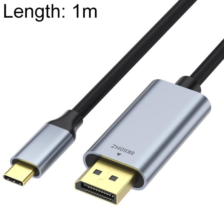 Type-C to DisplayPort 1.4 Ultra HD 8K Video Adapter Braided Cable, 1m, 2m, 1m 8K Bidirectional, 1.5m 8K Bidirectional, 2m 8K Bidirectional, 3m 8K Bidirectional