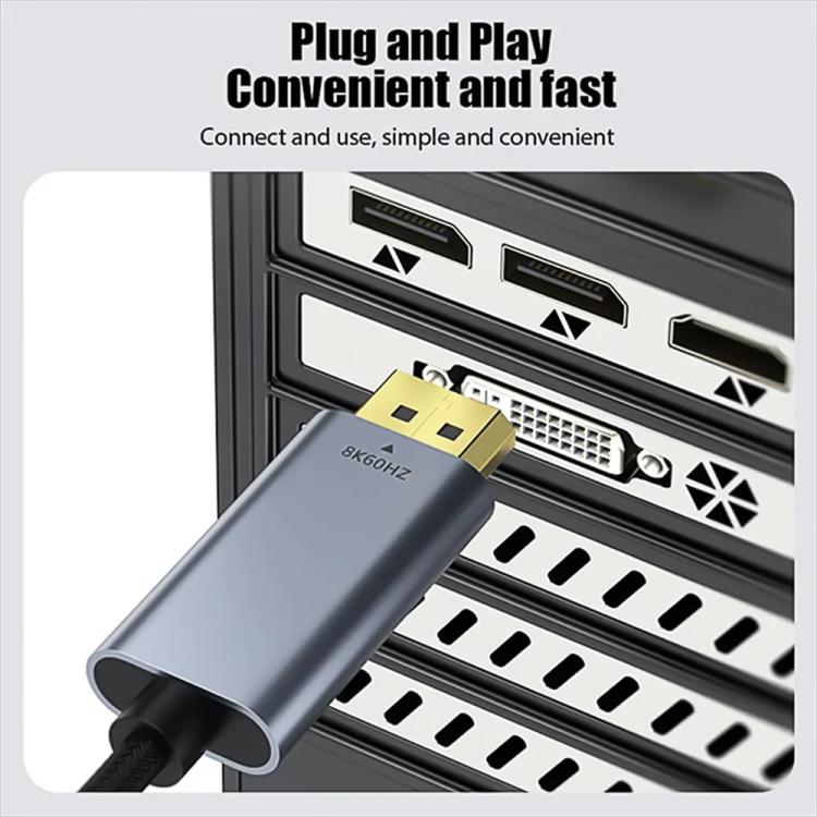 Type-C to DisplayPort 1.4 Ultra HD 8K Video Adapter Braided Cable, 1m, 2m, 1m 8K Bidirectional, 1.5m 8K Bidirectional, 2m 8K Bidirectional, 3m 8K Bidirectional