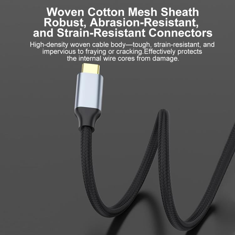 Type-C to DisplayPort 1.4 Ultra HD 8K Video Adapter Braided Cable, 1m, 2m, 1m 8K Bidirectional, 1.5m 8K Bidirectional, 2m 8K Bidirectional, 3m 8K Bidirectional