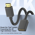 WG145 HDMI 2.0 4K HDTV Video HDMI Male to Female Extension Cable, 0.5m, 1m, 1.5m, 2m, 3m