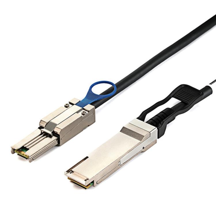 WG205 QSFP+40G to mini SAS 26PSFF-8088DAC High-Speed Server Data Cable, 1m