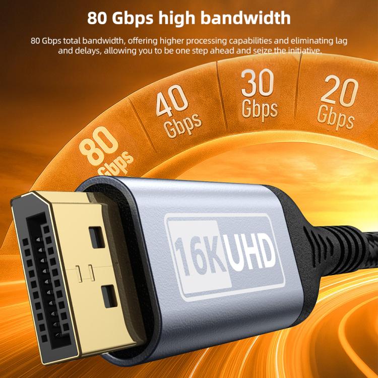 DP to DP 2.1 16K Gaming HD Cable Monitor Adapter Cable, 1m, 2m, 3m, 5m
