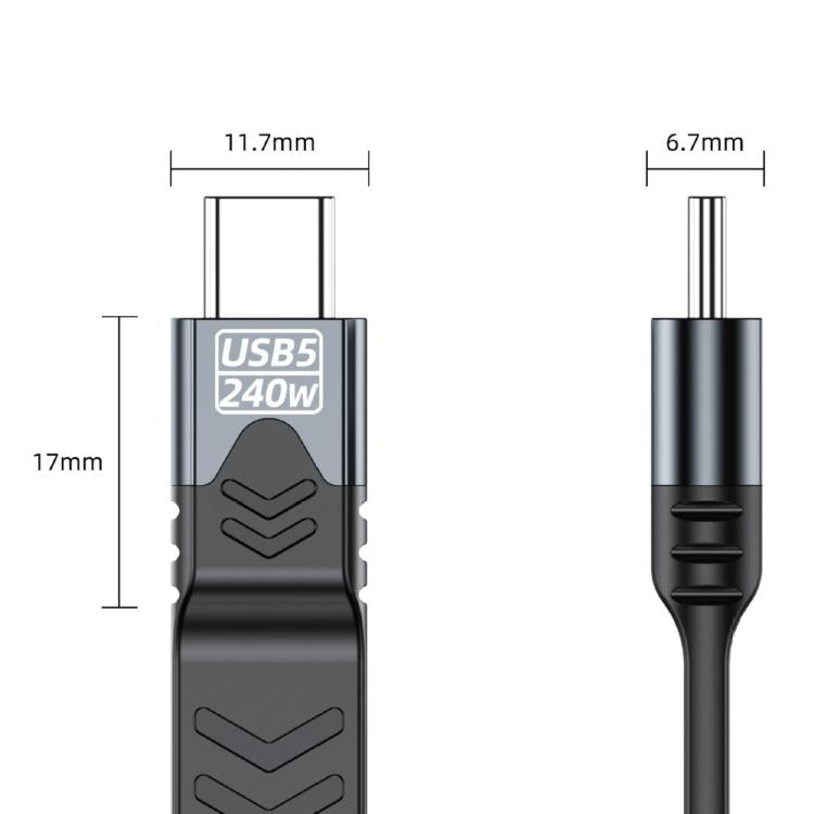 USB5 240W 16K 80Gbps Type-C to Type-C For Thunderbolt 5 Full Function FPC Cable Data Cable