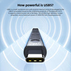 USB5 240W 16K 80Gbps Type-C to Type-C For Thunderbolt 5 Full Function FPC Cable Data Cable