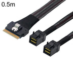 WG173 SFF-86548X to 2 x SFF-86434X High-speed SlimSAS Connection Cable, 0.5m, 0.8m