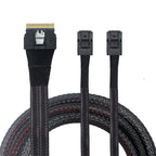 WG173 SFF-86548X to 2 x SFF-86434X High-speed SlimSAS Connection Cable, 0.5m, 0.8m