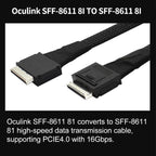 WG181 OculinkSFF-8611 8I to SFF-8611 8I High-speed Data Transmission Connection Cable, WG181