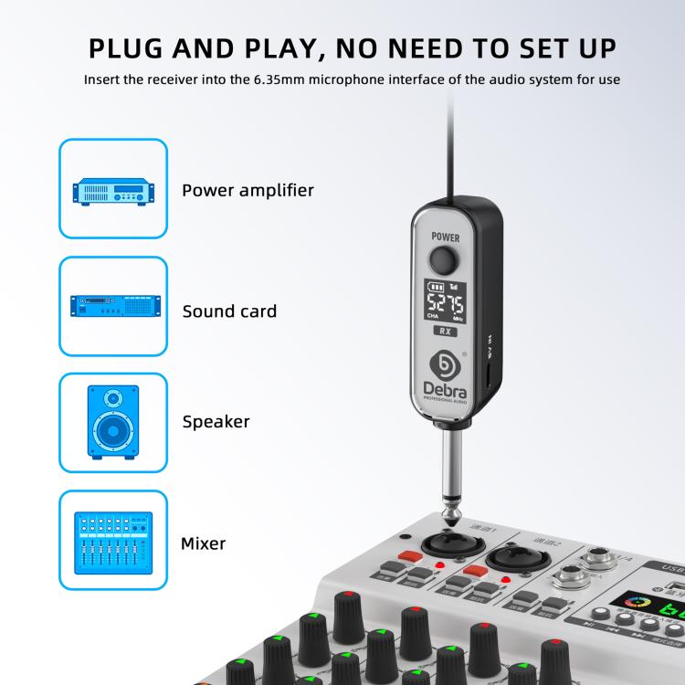 DEBRA DT-01 Ear-worn UHF Wireless Microphone System 1 TX & 1 RX, DT-01