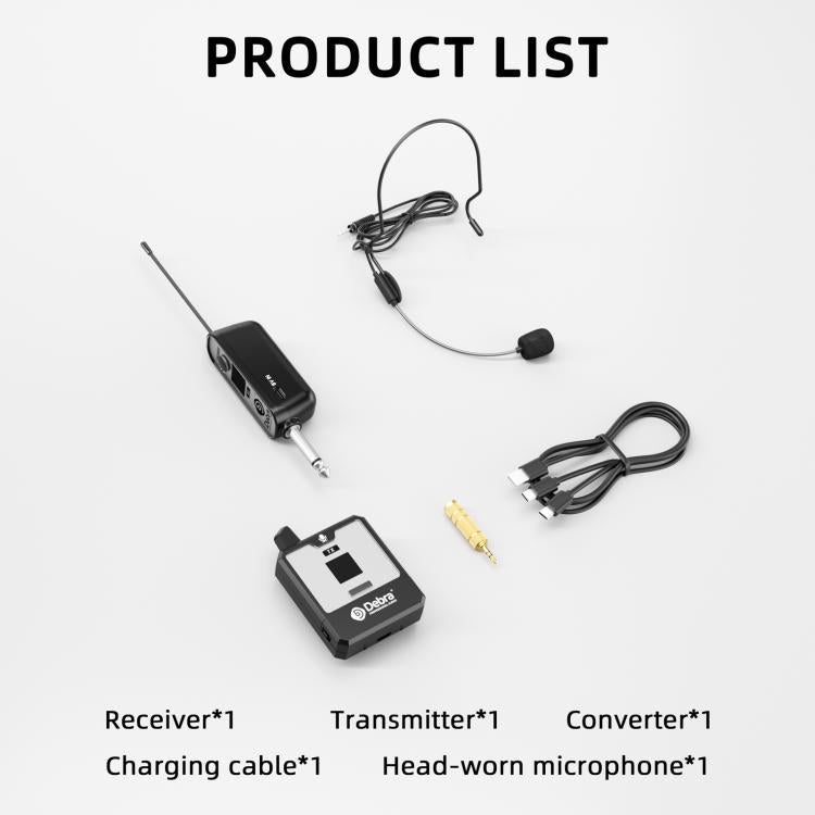 DEBRA DT-01 Ear-worn UHF Wireless Microphone System 1 TX & 1 RX, DT-01