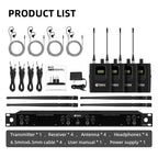DEBRA ER-404 Professional Stage Monitoring System 4-in-1 Wireless In-Ear Headphones, US Plug, EU Plug, AU Plug, UK Plug