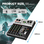 DEBRA DG04S 24bit/192kHz 4-Channels Mixer Sound Card, US Plug, EU Plug, AU Plug, UK Plug