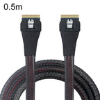 WG183 SlimeSAS SFF-8654 8i to SFF-8654 8i High Speed Hard Drive Server Data Transfer Cable, 0.5m, 0.8m
