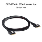 WG183 SlimeSAS SFF-8654 8i to SFF-8654 8i High Speed Hard Drive Server Data Transfer Cable, 0.5m, 0.8m