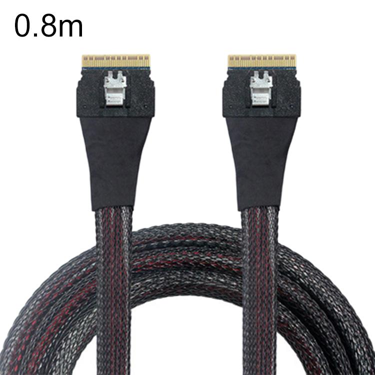 WG183 SlimeSAS SFF-8654 8i to SFF-8654 8i High Speed Hard Drive Server Data Transfer Cable, 0.5m, 0.8m