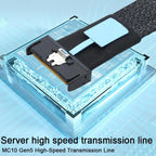 WG185 SlimeSAS MCIOx8 to 2xMCIOx4 Gen5MCIOx8 Server Data Adapter Cable, SlimeSAS MCIOx8 to 2xMCIOx4 Gen5MCIOx8