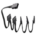 WG194 IDE 4 Pin to 5xSATA 15 Pin 1 to 5 Power Extension Hard Drive Adapter, 0.6m