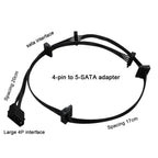 WG194 IDE 4 Pin to 5xSATA 15 Pin 1 to 5 Power Extension Hard Drive Adapter, 0.6m