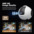 SriHome DH013 Plus 4MP Smart Pet Robot Camera with Auto-Charging Dock, US Plug, UK Plug, EU Plug, AU Plug