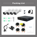 SriHome NVS007-AHD006B 2MP HD 4-CH XVR NVR Camera Network Video Recorder Kit, EU Plug, US Plug, UK Plug, AU Plug