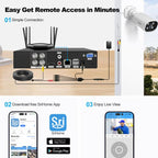 SriHome NVS007-AHD006B 2MP HD 4-CH XVR NVR Camera Network Video Recorder Kit, EU Plug, US Plug, UK Plug, AU Plug