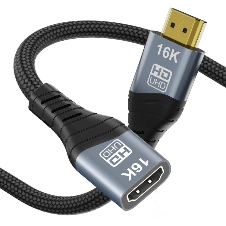 WG236 HDMI 2.2 Male to HDMI 2.2 Female 16K 60HZ HD Adapter Cable, 0.5m, 1m, 1.5m, 2m