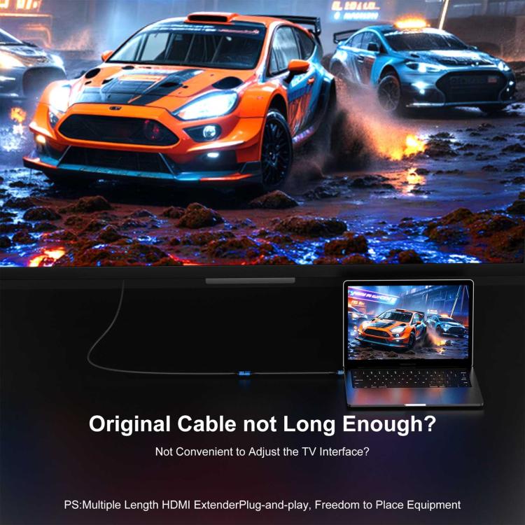 WG236 HDMI 2.2 Male to HDMI 2.2 Female 16K 60HZ HD Adapter Cable, 0.5m, 1m, 1.5m, 2m