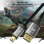 WG233 Mini DP to DP1.4 8K HD Video Adapter Cable, 8K-1m, 8K-2m