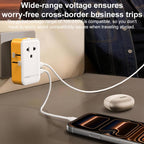 MOMAX UA32 1-World Pocket 25W 4-Port Ultra-thin GaN Universal Travel Adapter, AU Plug, EU Plug, UK Plug, US Plug