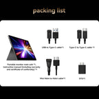 HAILESI S135 13.5 inch 2.2K 500nit Portable Monitor with Folding Stand