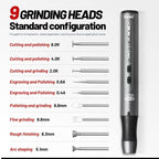 Kaisi 329 Multifunction Charging Polish Pen with 9pcs Grinding Heads, Kaisi 329