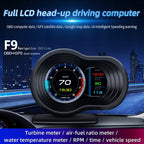 F9 OBD2 + GPS Mode Car HUD Head-up Display Speed / Water Temperature / Voltage Display, F9 OBD2 GPS