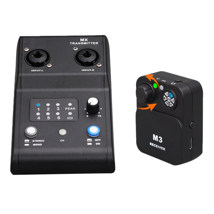 MX-M3 Portable Wireless In-Ear Monitoring System for Stage 1 TX & 1 RX, MX-M3