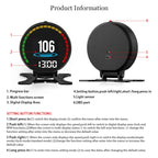 P15 OBD2 Car HUD Head-up Display Water Temperature / Vehicle Speed / Voltage, P15