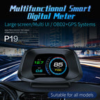 P19 Car HUD Head-up Display GPS Speed Meter Car OBD2 Fault Elimination Code, P19