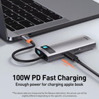 Baseus Metallic Glow Series CAHUB-CX0G 5 in 1 Multifunctional Type-C HUB Docking Station