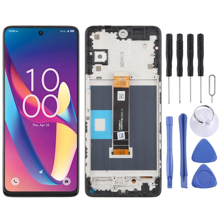 Original LCD Screen Digitizer Full Assembly with Frame, For TCL 50 XL NxtPaper Matte Version, For TCL 50 XL, For TCL 50 XE