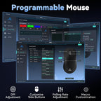SOLAKAKA SM822 Tri-Mode 24000DPI 1000Hz Wireless Gaming Mouse with RGB Charging Dock