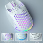 SOLAKAKA SM600 Hollowed Out RGB Tri-mode Wireless Gaming Mouse