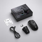 ONIKUMA DM07 24000DPI 2.4GHz, Wireless and Wired Tri-mode Mouse with RGB Magnetic Charging Dock