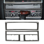 Car Carbon Fiber Air Conditioning Adjustment Panel Decorative Sticker for Audi Q7 2008-2015, Left and Right Drive Universal, Air Conditioning Adjustment