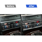 Car Carbon Fiber Air Conditioning Adjustment Panel Decorative Sticker for Audi Q7 2008-2015, Left and Right Drive Universal, Air Conditioning Adjustment