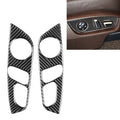 Car Carbon Fiber Seat Adjustment Panel Decorative Sticker for Audi Q7 2008-2015, Left and Right Drive Universal, Seat Adjustment
