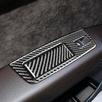 6 in 1 Car Carbon Fiber Window Glass Lifter Panel Decorative Sticker for Audi Q7 2008-2015, Left Drive, Window Glass Lifter, Left Drive