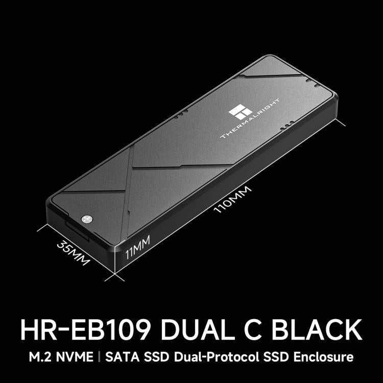 THERMALRIGHT HR-EB109 M.2 NVMe / SATA Dual Protocol SSD Enclosure with Type-C to Type-C Cable, EB109 Dual Protocol